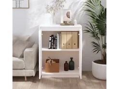 Aparador de madera maciza de pino blanco 60x34x75 cm