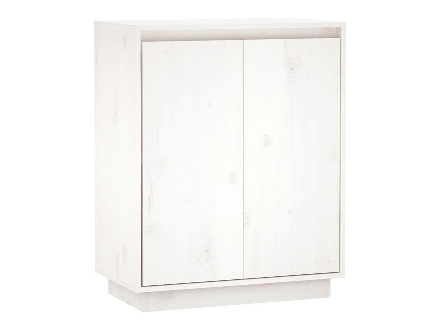 Aparador de madera maciza de pino blanco 60x34x75 cm