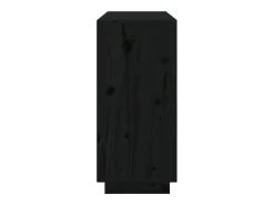Aparador de madera maciza de pino negro 111x34x75 cm