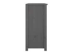 Aparador de madera maciza de pino gris 100x35x74 cm ES42486