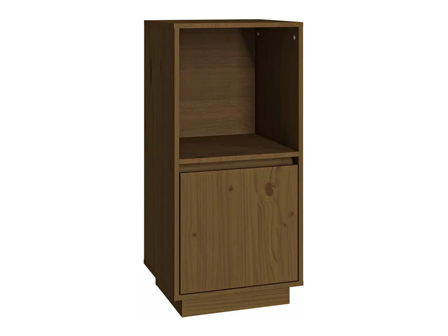 Aparador de madera maciza de pino marrón miel 38x35x80 cm