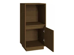 Aparador de madera maciza de pino marrón miel 38x35x80 cm