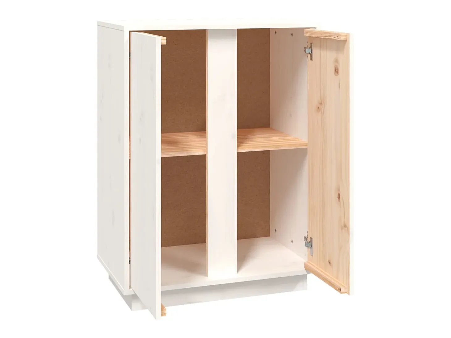 Aparador de madera maciza de pino blanco 60x35x80 cm