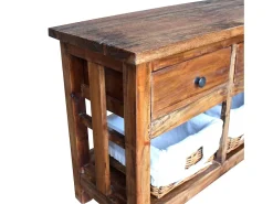 Aparador de madera maciza reciclada 100x30x50 cm ES99004
