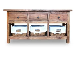Aparador de madera maciza reciclada 100x30x50 cm ES99004