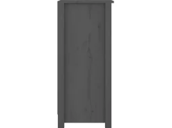 Aparador de madera maciza de pino gris 70x35x80 cm ES16579