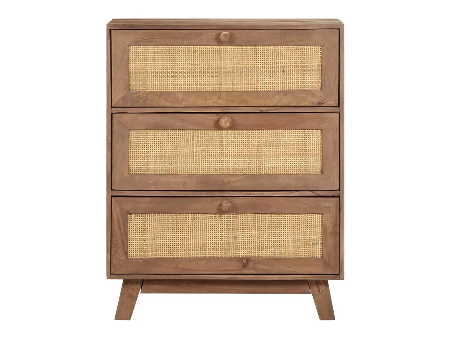 Aparador de madera maciza de mango 61x35x76 cm
