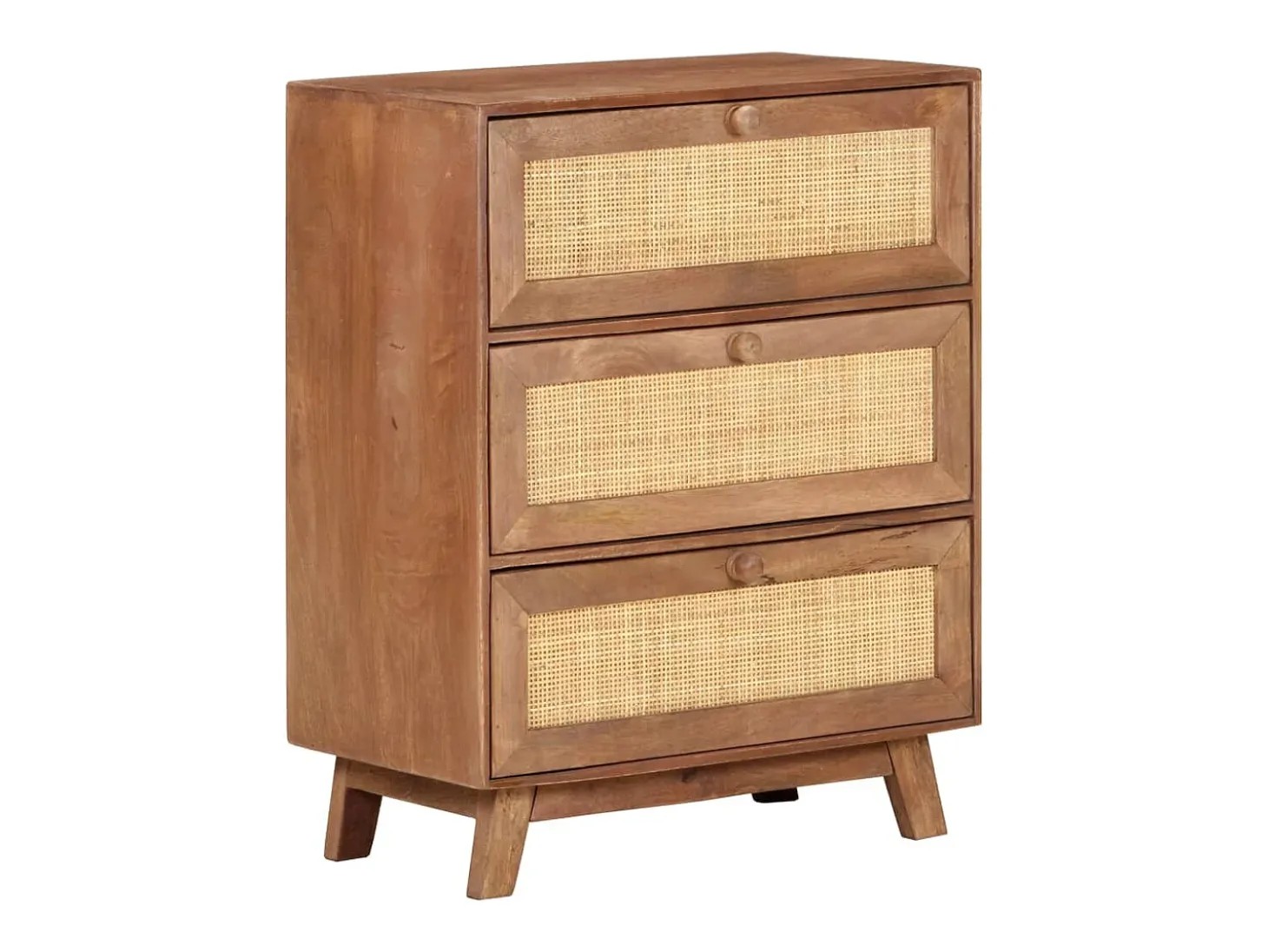 Aparador de madera maciza de mango 61x35x76 cm