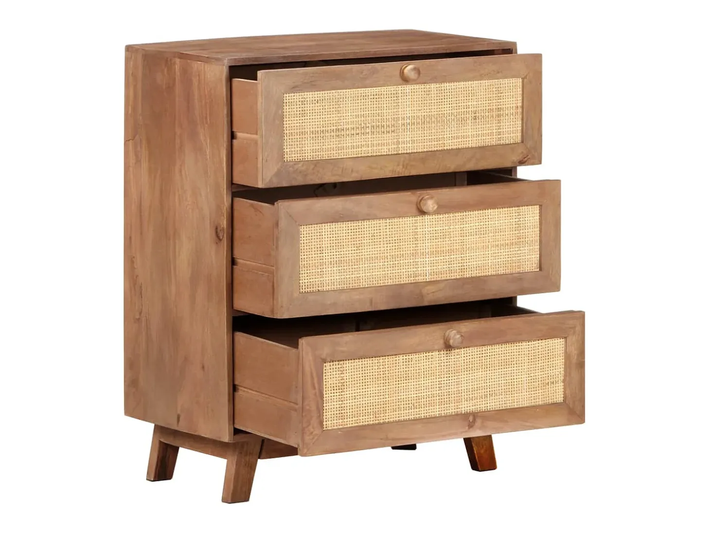 Aparador de madera maciza de mango 61x35x76 cm