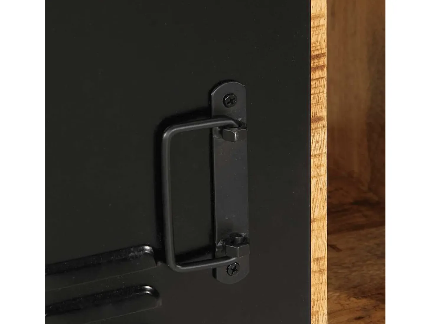 Aparador de madera maciza de mango rugosa 55x35x70 cm
