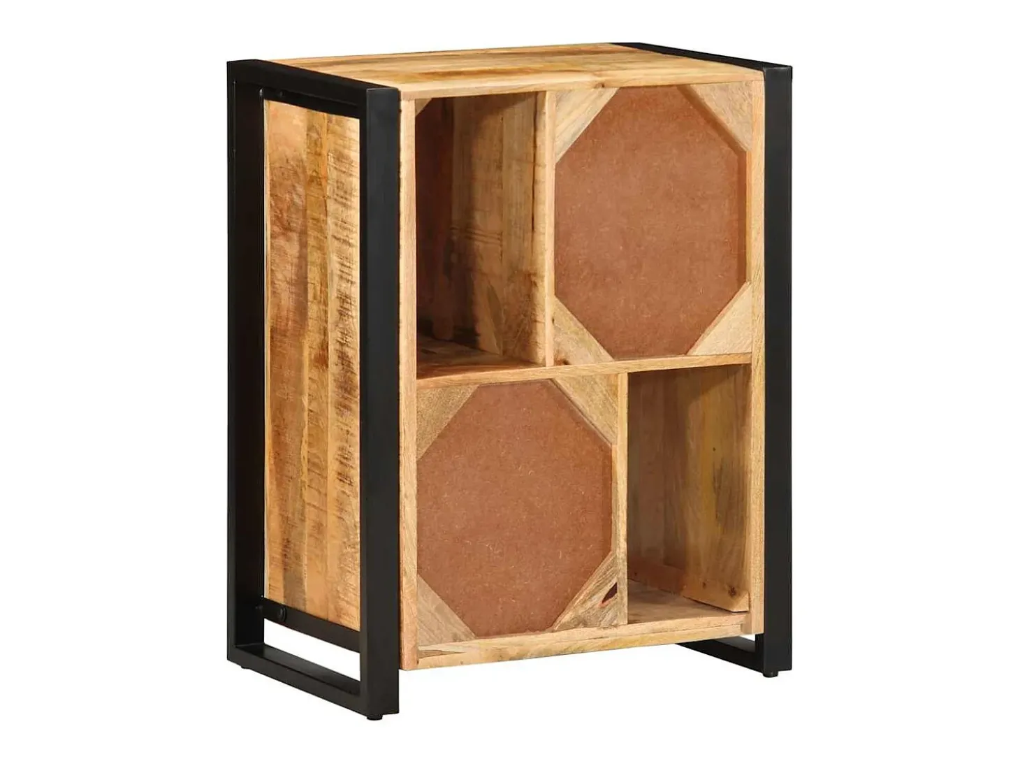 Aparador de madera maciza de mango rugosa 55x35x70 cm