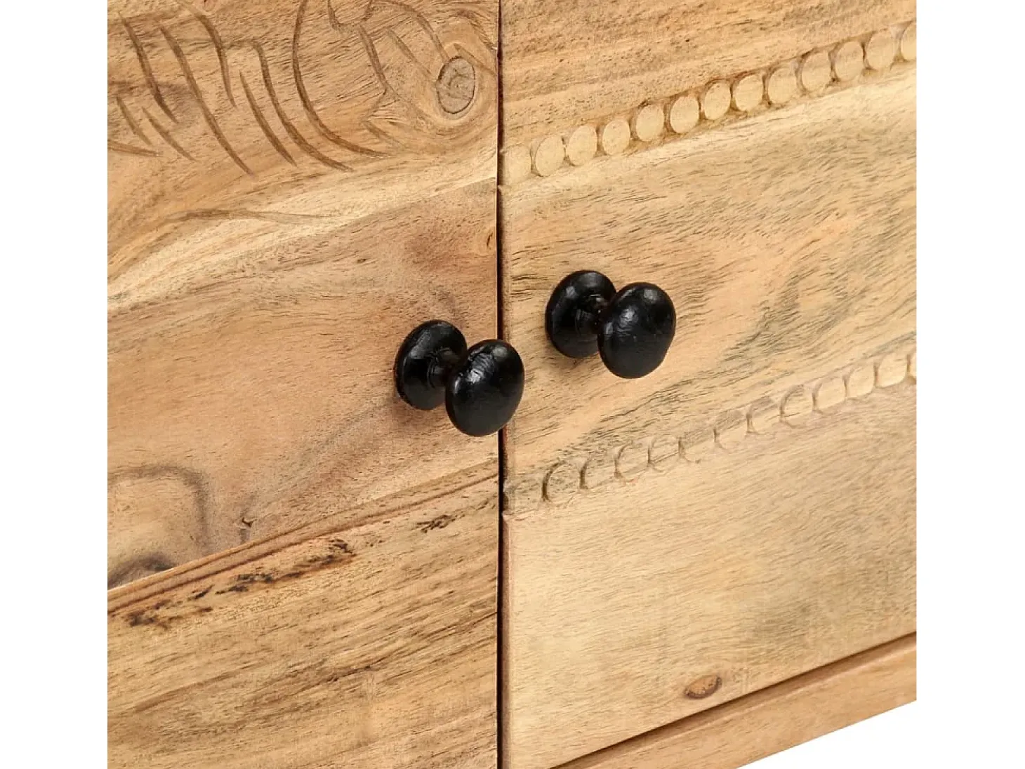 Aparador de madera maciza de acacia 115x35x75 cm ES16705