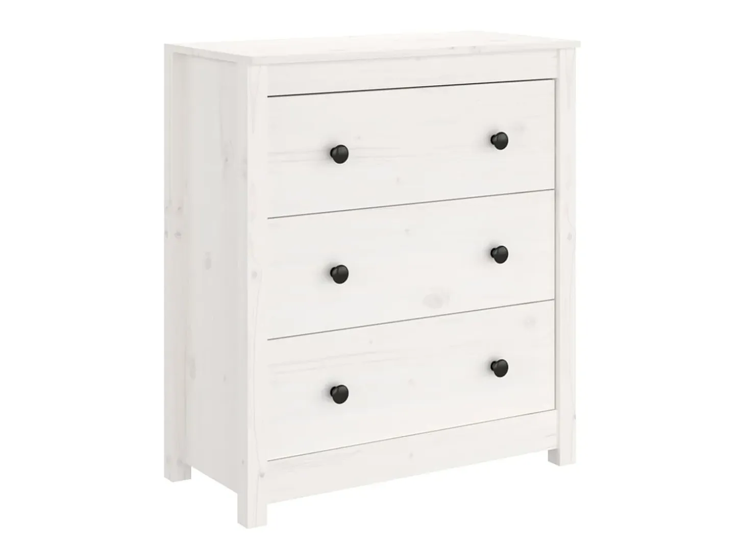 Aparador de madera maciza de pino blanco 70x35x80 cm