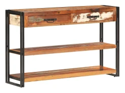 Aparador de madera maciza reciclada 120x30x75 cm