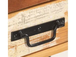 Aparador de madera maciza reciclada 120x30x75 cm