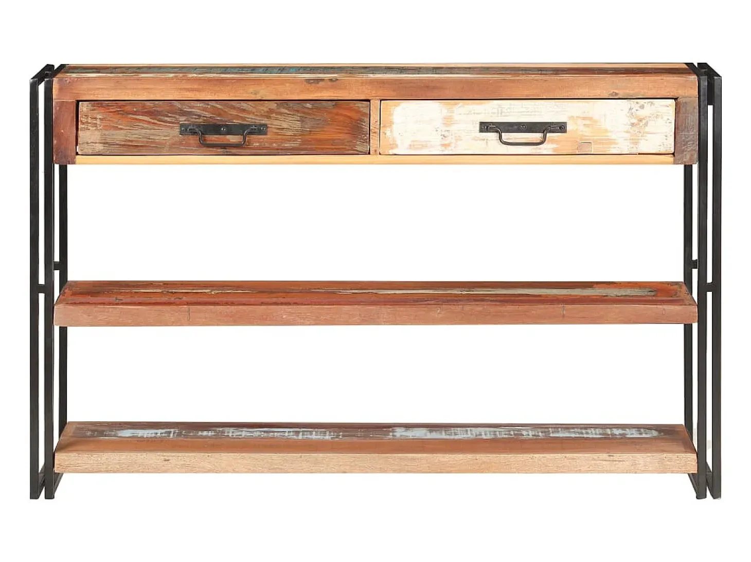 Aparador de madera maciza reciclada 120x30x75 cm