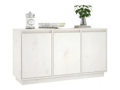 Aparador de madera maciza de pino blanco 111x34x60 cm