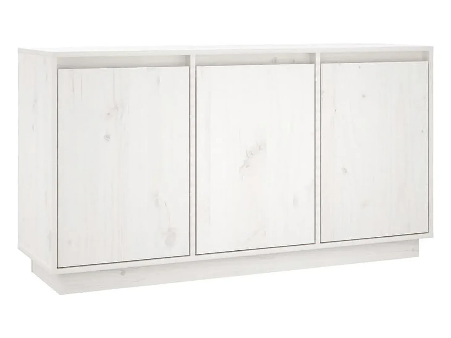 Aparador de madera maciza de pino blanco 111x34x60 cm