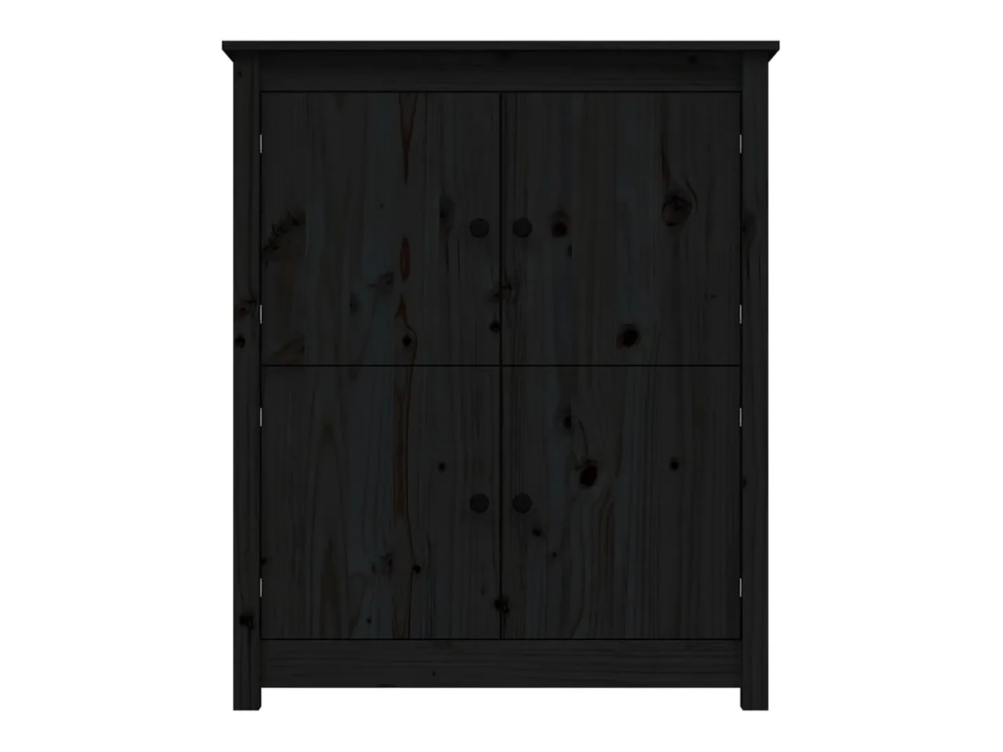 Aparador de madera maciza de pino negro 83x41,5x100 cm
