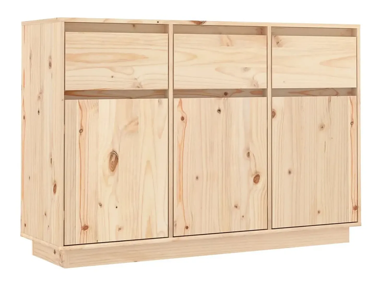 Aparador de madera maciza de pino 110x34x75 cm ES23008