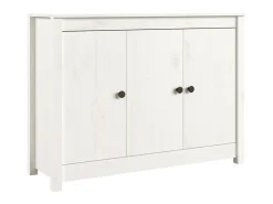 Aparador de madera maciza de pino blanco 100x35x74 cm ES64992
