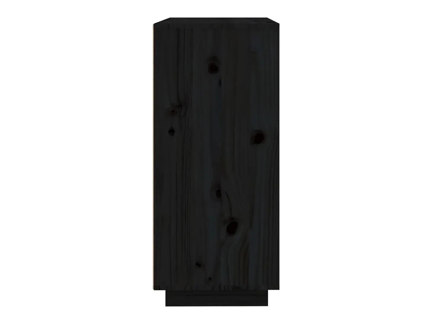 Aparador de madera maciza de pino negro 60x35x80 cm