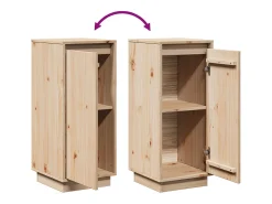Aparador de madera maciza de pino 31,5x34x75 cm