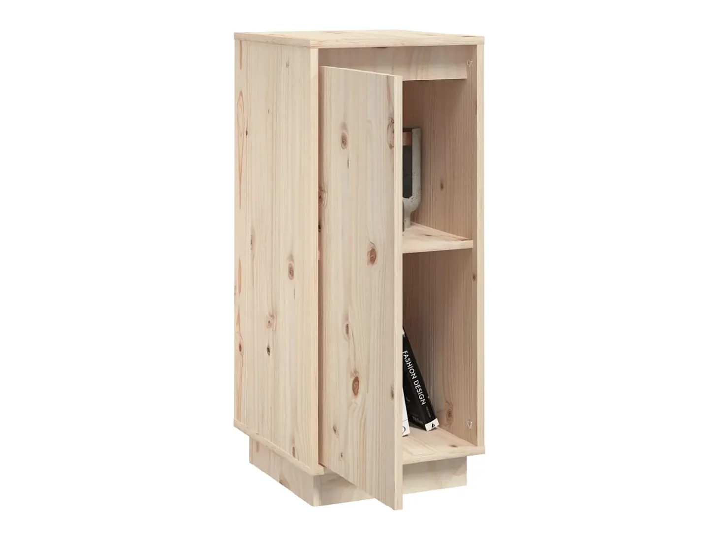 Aparador de madera maciza de pino 31,5x34x75 cm