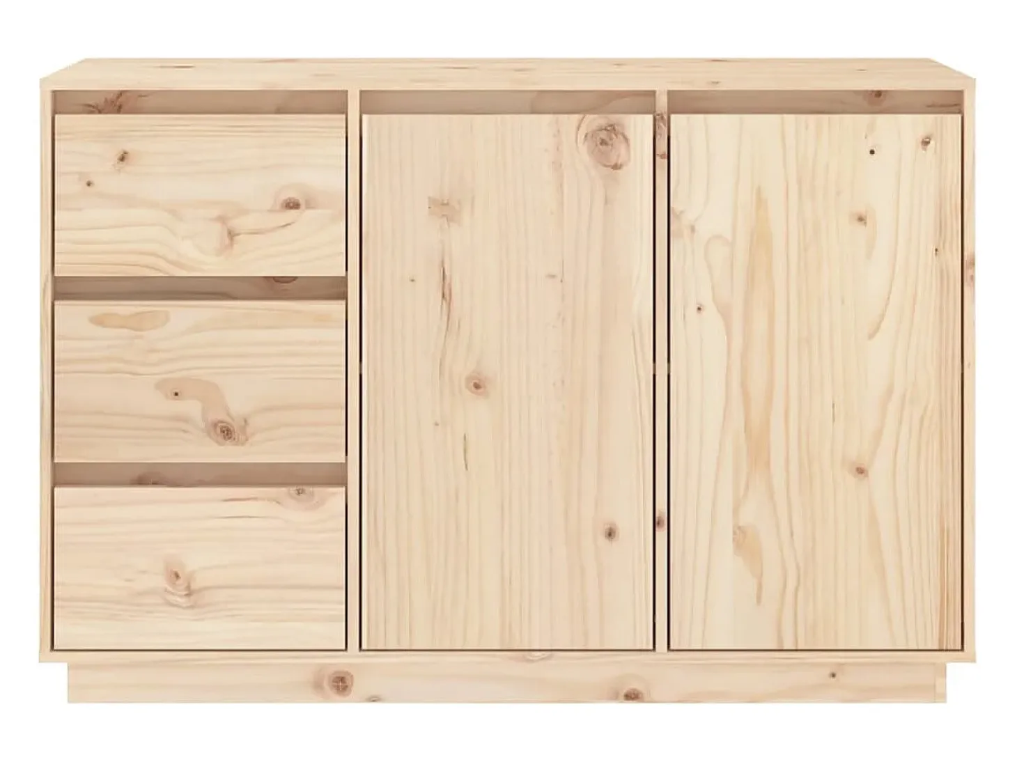 Aparador de madera maciza de pino 111x34x75 cm