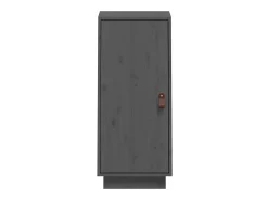 Aparador de madera maciza de pino gris 34x40x75 cm ES99149