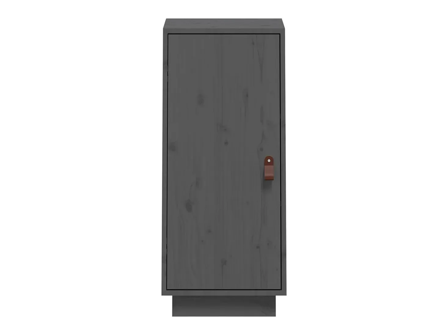Aparador de madera maciza de pino gris 34x40x75 cm ES99149