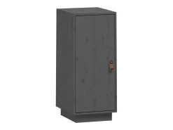 Aparador de madera maciza de pino gris 34x40x75 cm ES99149