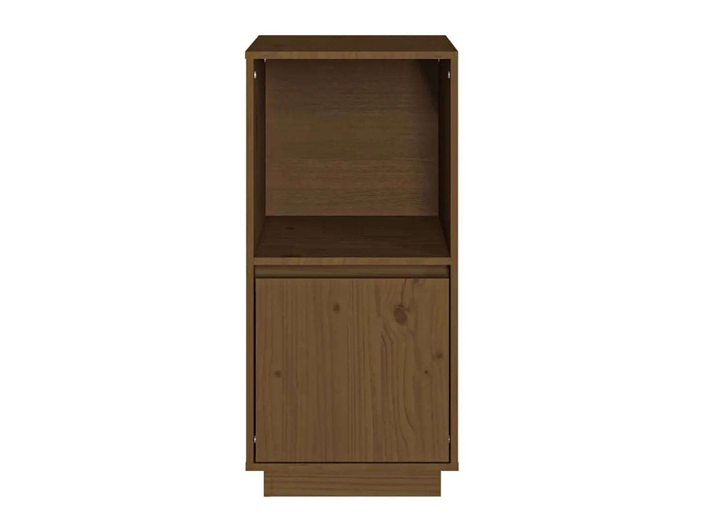 Aparador de madera maciza de pino marrón miel 38x35x80 cm ES44635