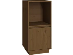 Aparador de madera maciza de pino marrón miel 38x35x80 cm ES44635
