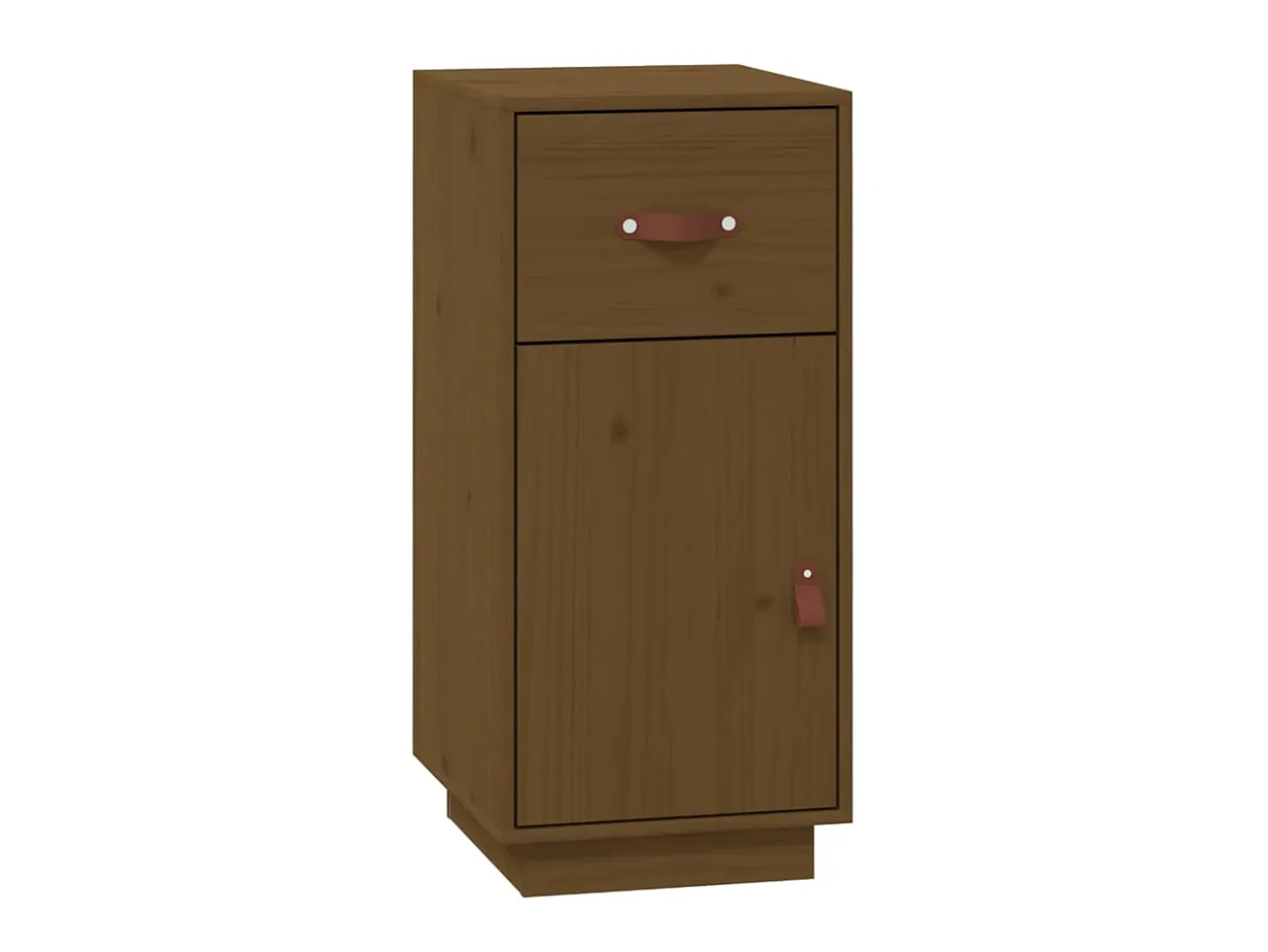 Aparador de madera maciza de pino marrón miel 34x40x75 cm ES30750