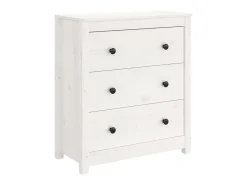 Aparador de madera maciza de pino blanco 70x35x80 cm ES89807