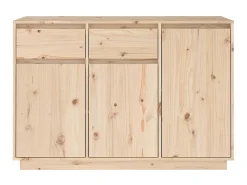 Aparador de madera maciza de pino 110x34x75 cm ES75900