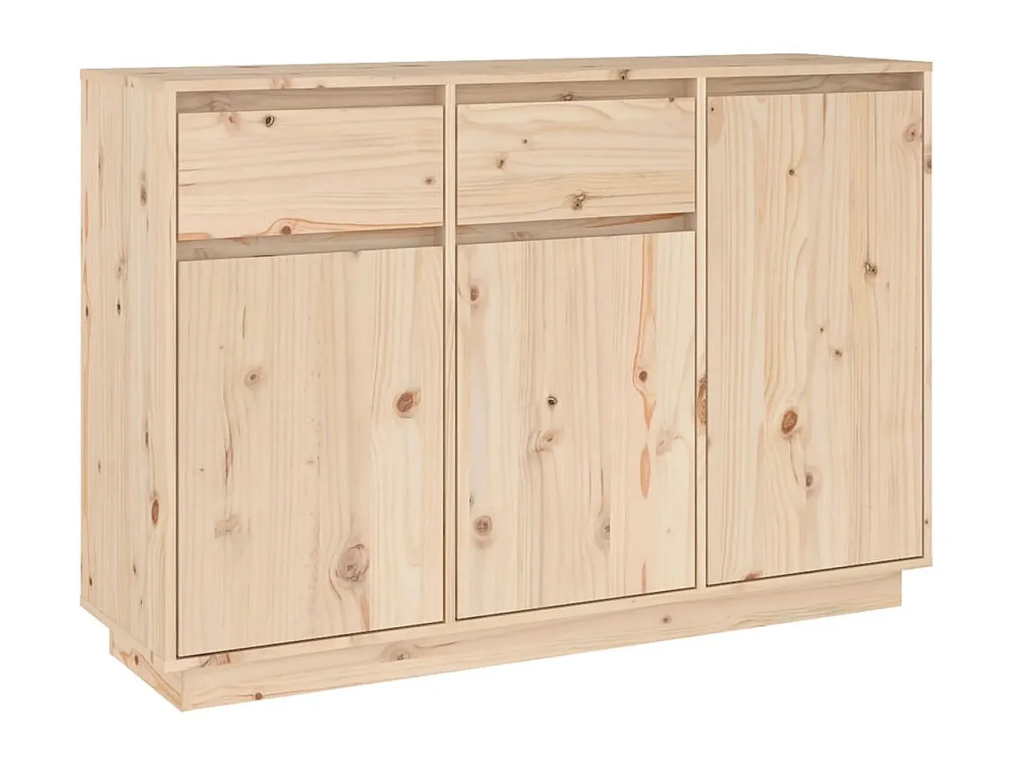 Aparador de madera maciza de pino 110x34x75 cm ES75900