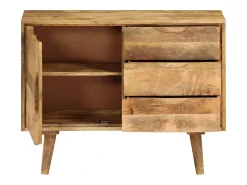 Aparador de madera maciza de mango 90x30x69 cm