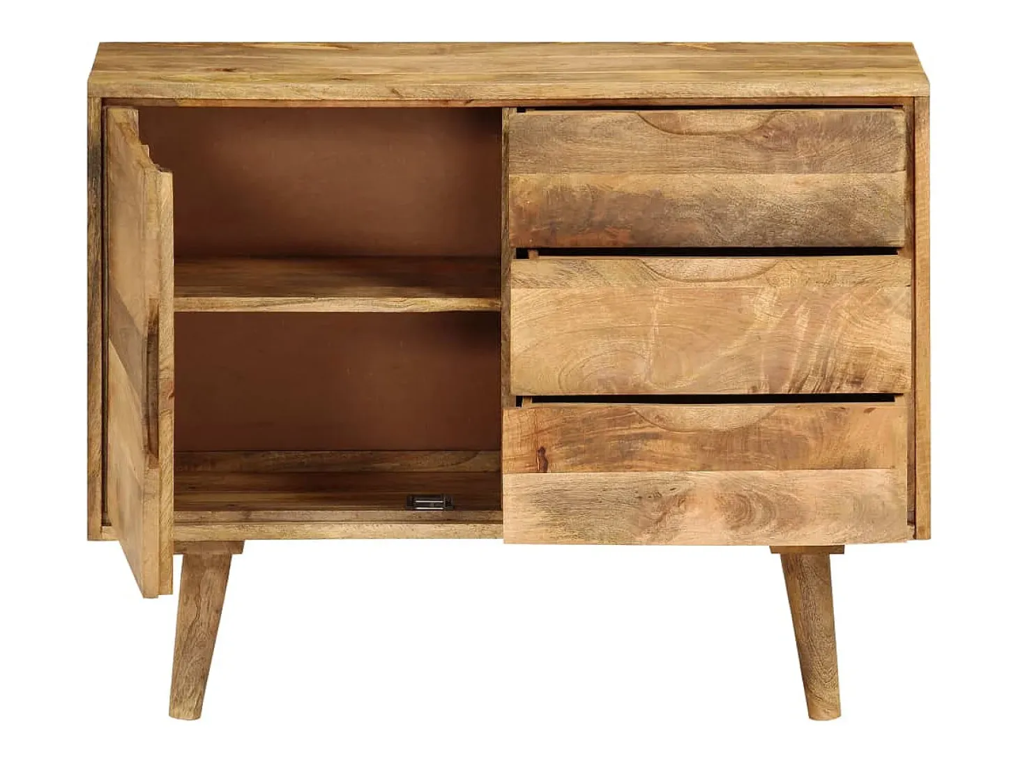 Aparador de madera maciza de mango 90x30x69 cm