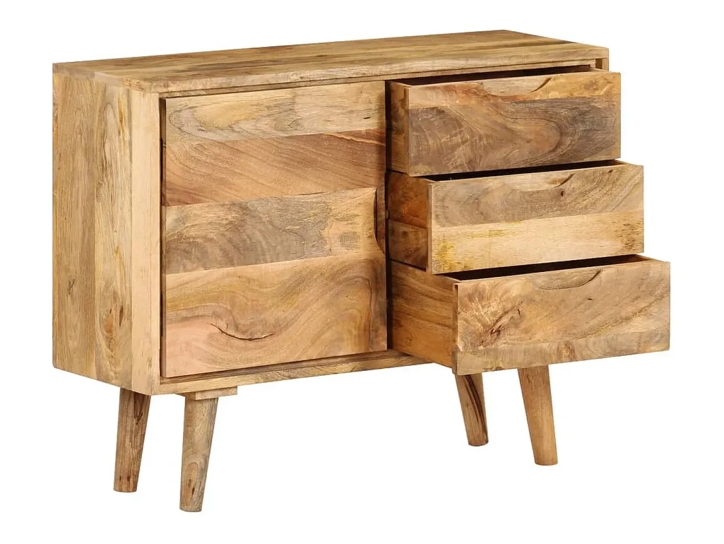 Aparador de madera maciza de mango 90x30x69 cm