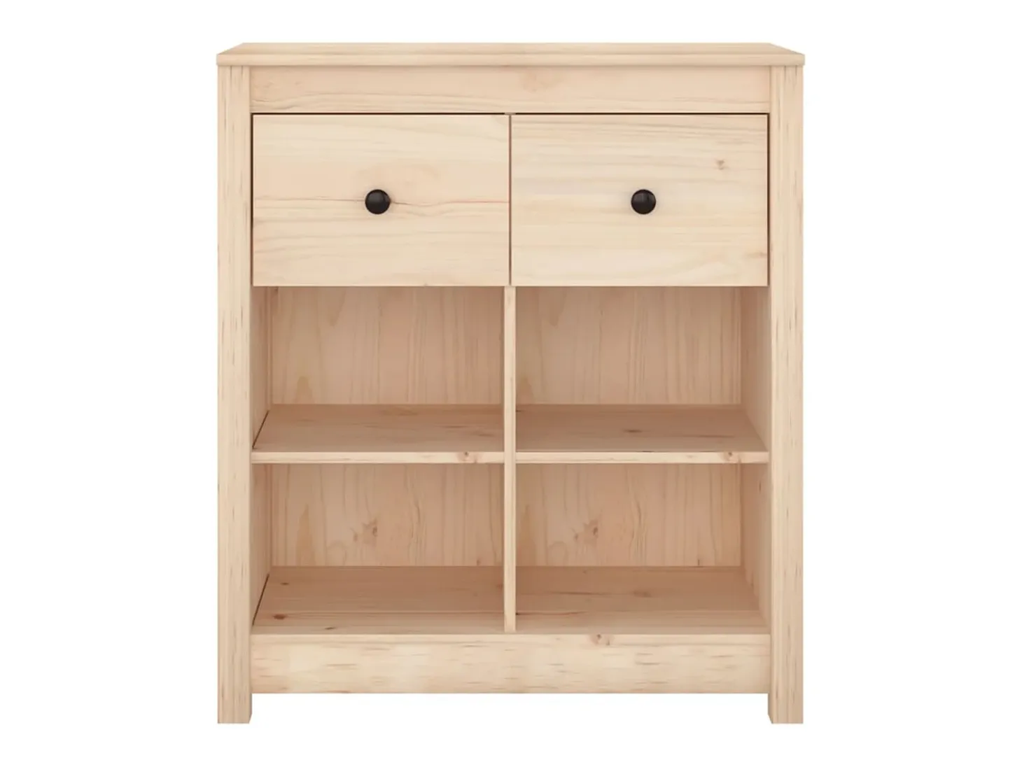 Aparador de madera maciza de pino 70x35x80 cm ES47476