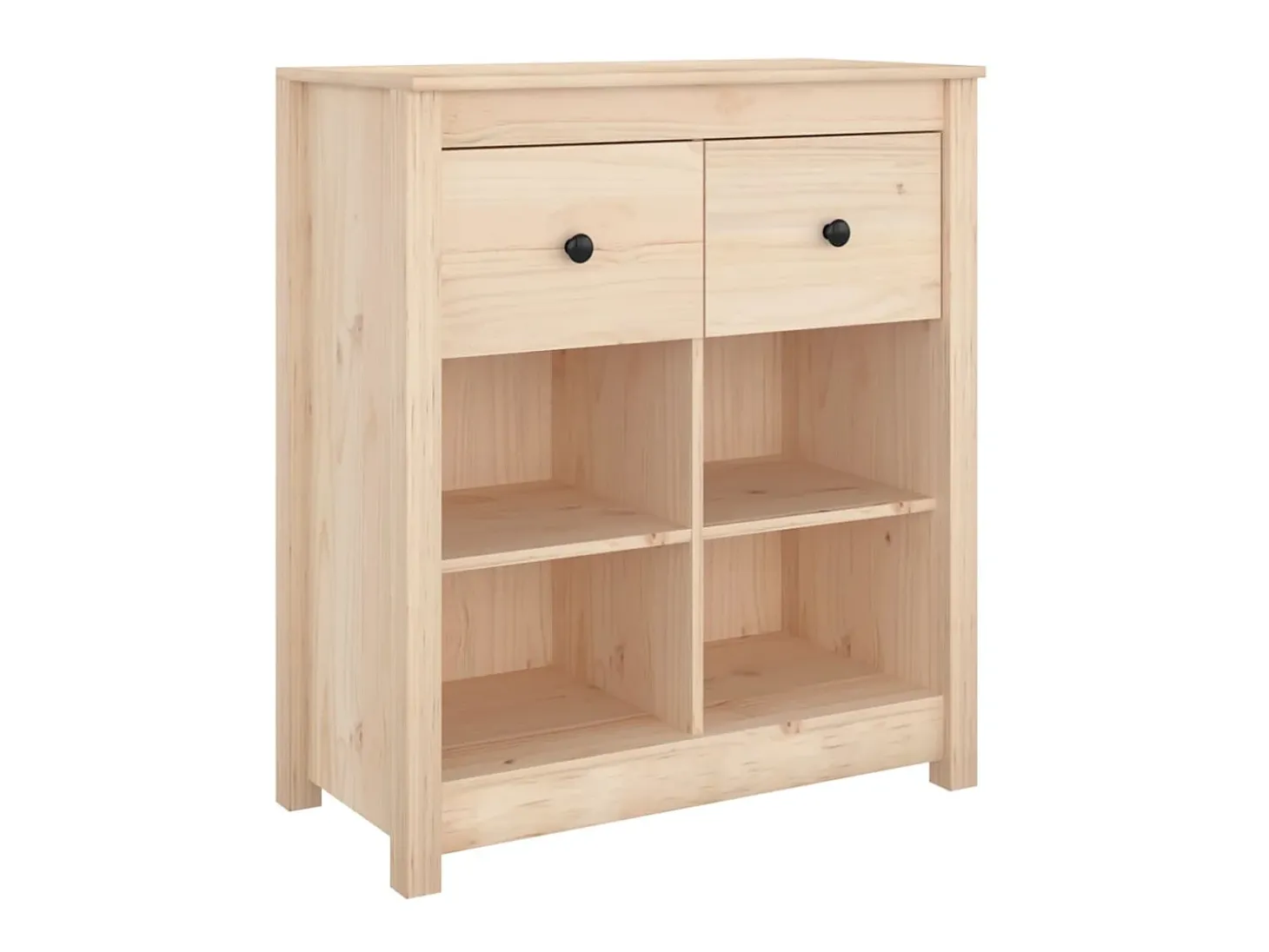 Aparador de madera maciza de pino 70x35x80 cm ES47476