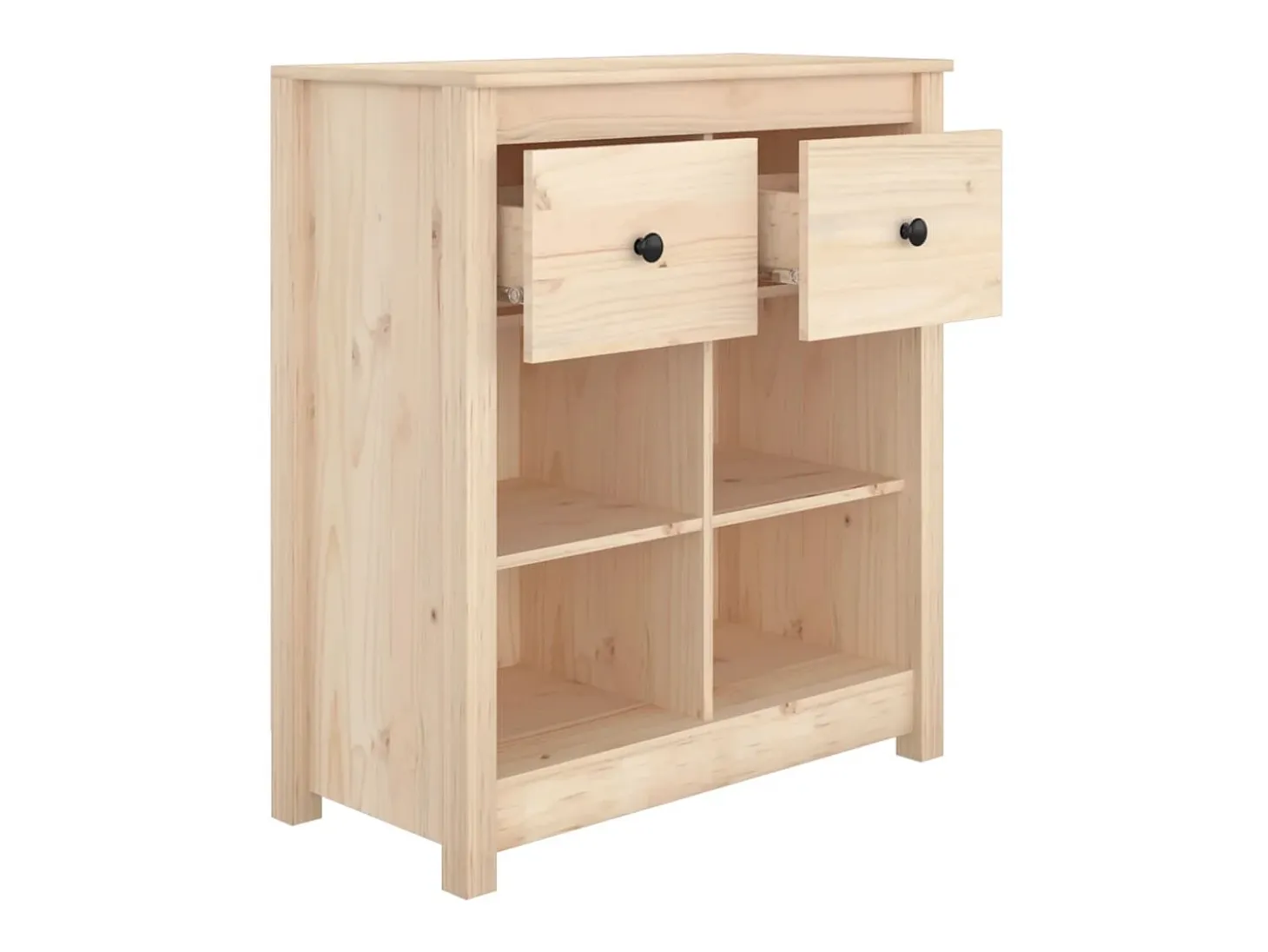 Aparador de madera maciza de pino 70x35x80 cm ES47476