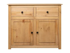 Aparador de madera maciza de pino estilo Panamá 93x40x80 cm ES31482