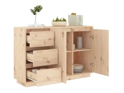Aparador de madera maciza de pino 111x34x75 cm ES23527