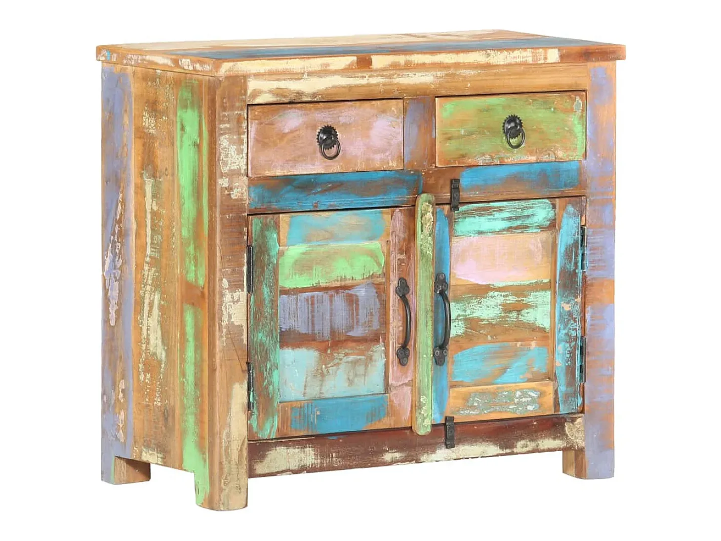 Aparador de madera maciza reciclada 70x35x65 cm
