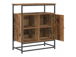 Aparador de madera vieja 69x35x80 cm en madera contrachapada y acero