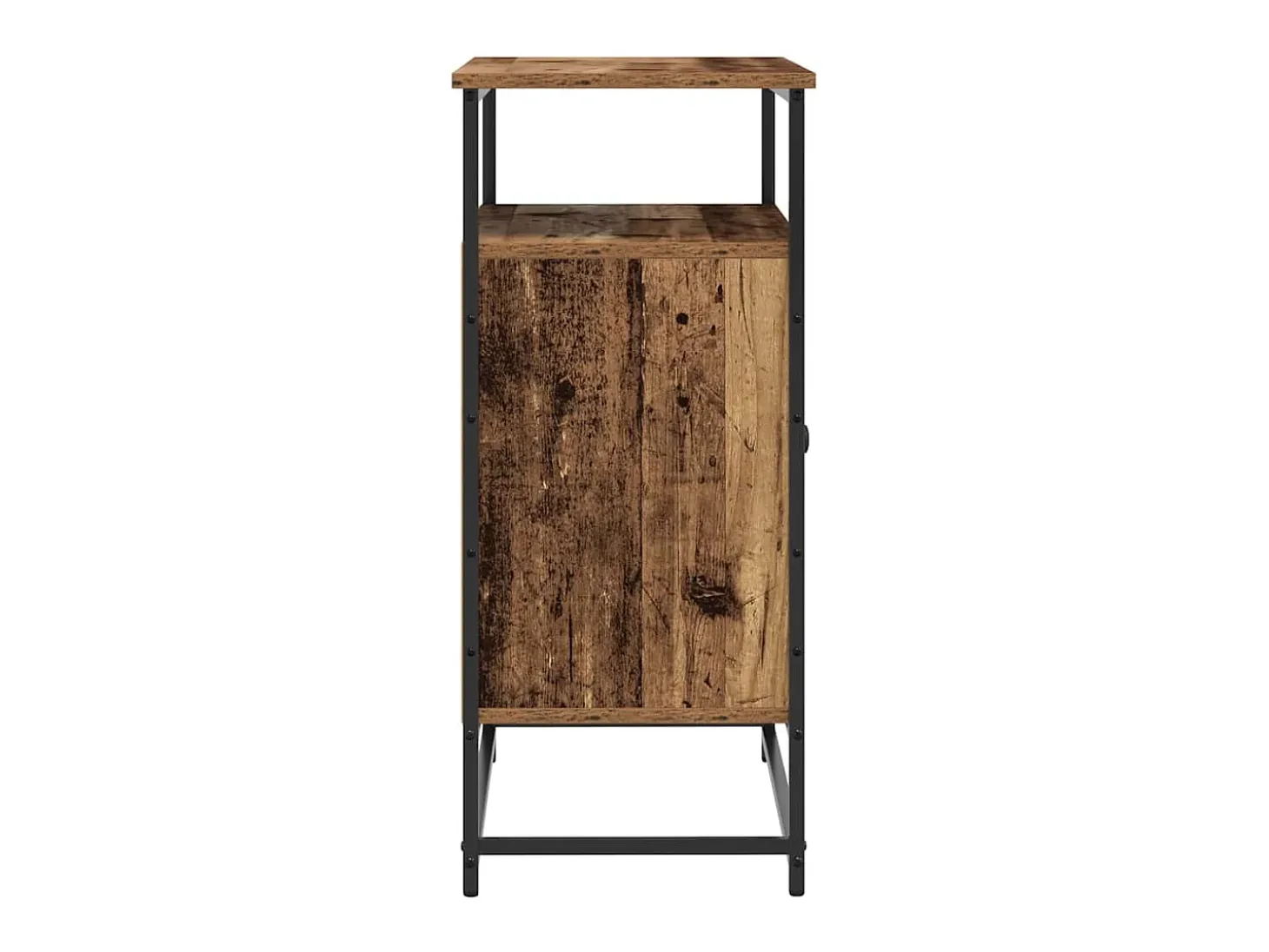 Aparador de madera vieja 69x35x80 cm en madera contrachapada y acero
