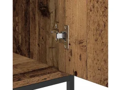 Aparador de madera vieja 69x35x80 cm en madera contrachapada y acero